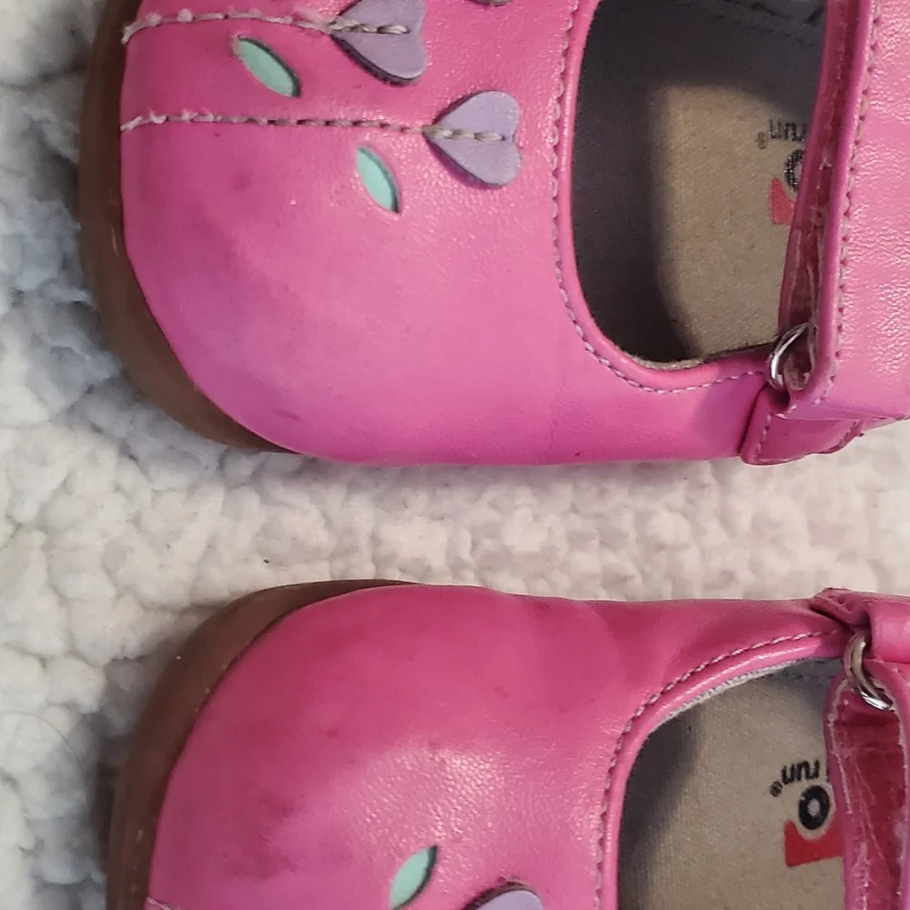 See Kai Run- Toddler Pink Shoes with Heart/Flower Design